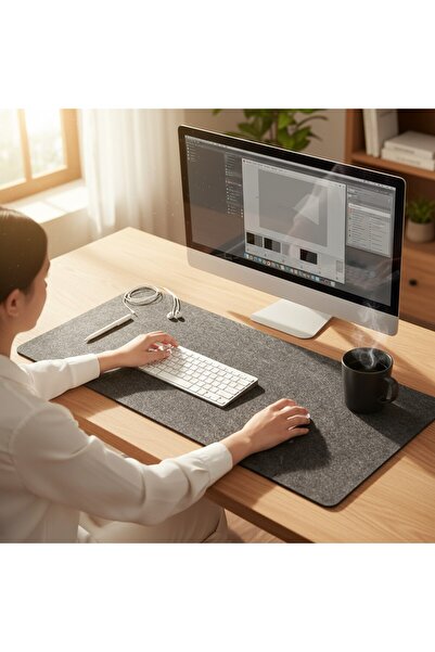 Next Craft Mouse Pad Desk Top Protector Large Felt Gamer Mat 3mm Anthracite Color 98X60 cm