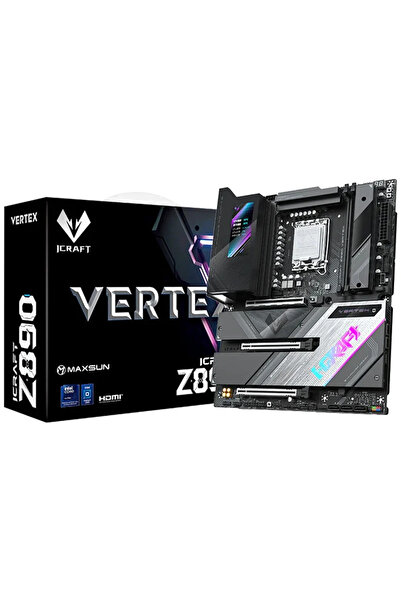 MAXSUN mxn-82 İcraft Z890 Vertex WIFI LGA1851 DDR5 9000 Mhz M.2 HDMI ATX Inte...