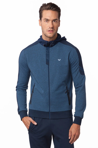 bilcee Ανδρικό Σετ Φούτερ Πλεκτό από Βαμβάκι με Ινδικό Στάμπα 6101