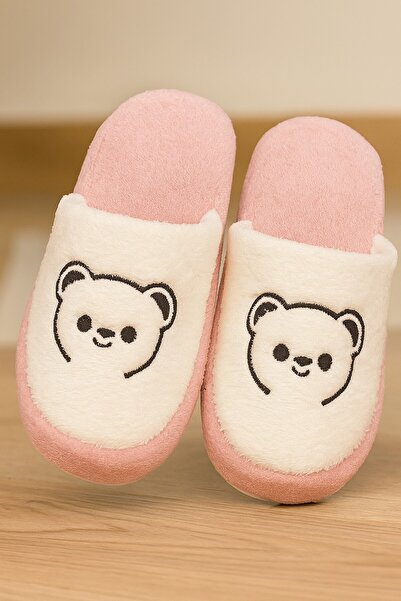 Moda Frato Momo Teddy Bear Women's House Slippers Daily Comfortable Winter Slippers