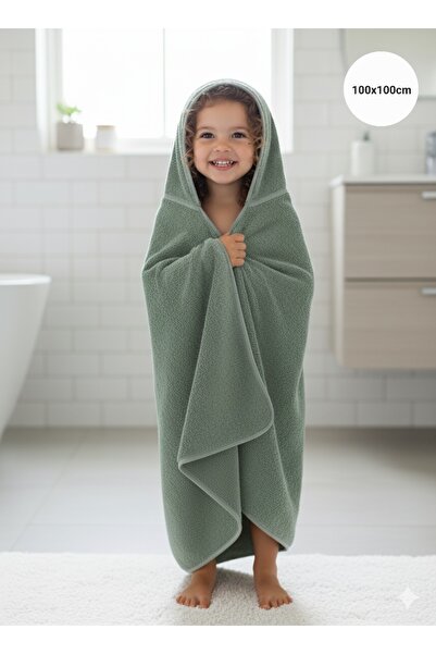 PAMUK HANIM Outlet 100X100cm Pamuklu Kız-erkek Bebek Çocuk Banyo Havlu Kundak...