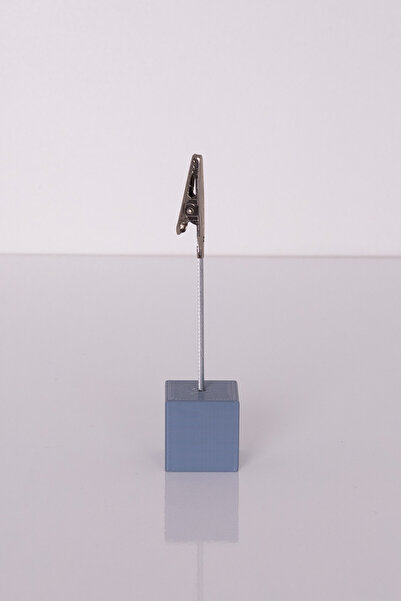 Printology Metal Not Tutucu Metal Kıskançlı Notluk Gri Masaüstü Not Tutacağı