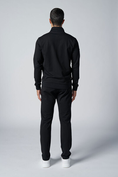 bilcee Ανδρικό καφέ όρθιο γιακά υφαντό πλεκτό κοστούμι φόρμας 1572