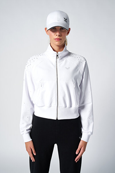 bilcee Γυναικείο σετ αθλητικής φόρμας από ύφασμα με μαλακή υφή με πέτρες μόδας 4563