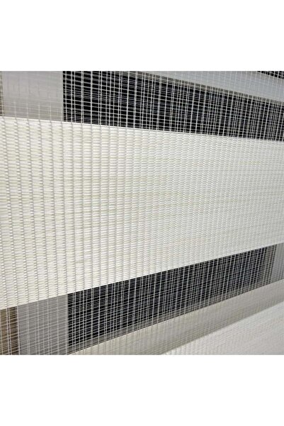 StorBurada Zebra Stor Perde Ekru Etek Dilimli Z-STB400V02