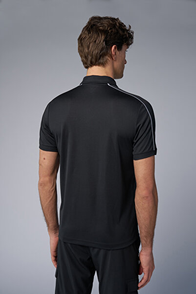 bilcee Ανδρικό μπλουζάκι μαύρο πόλο γιακά 4193