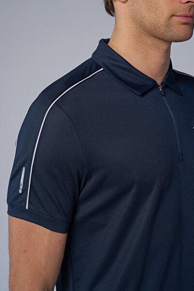bilcee Чоловіча синя футболка з коміром-поло 4193