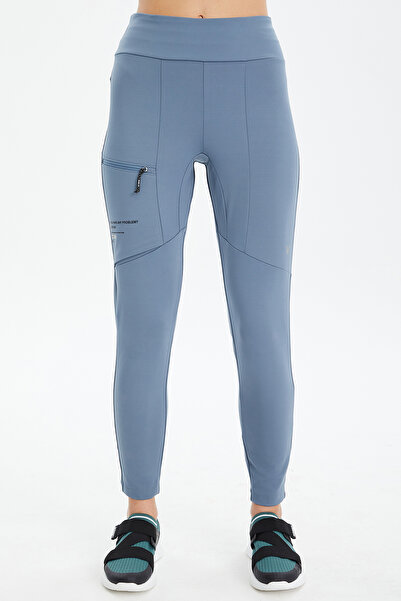 bilcee Μπλε ψηλόμεσο Lurex 0674 Παντελόνι εξωτερικού χώρου