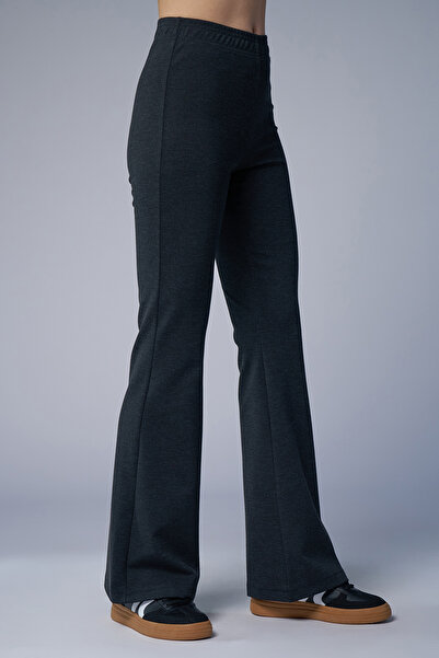 bilcee Γυναικείο Anthracite High Waist Flare Παντελόνι 4555