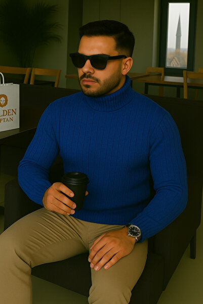 golden toptan Turtleneck Knitwear Sweater