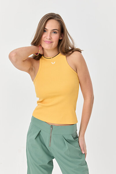 bilcee Γυναικείο σκούρο κίτρινο βαμβακερό εύκαμπτο αθλητικό εσώρουχο Four Seasons Fitness 0147