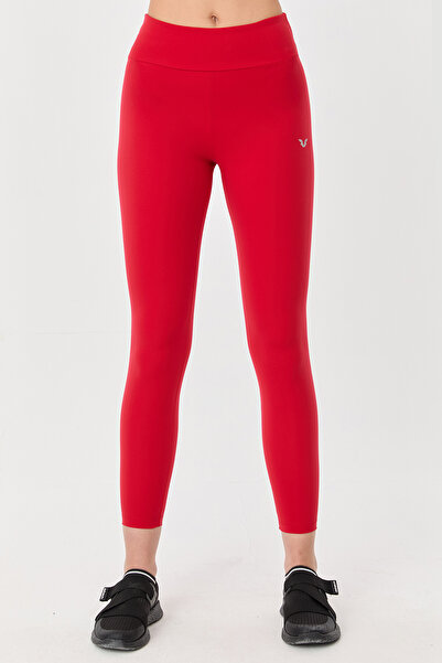 bilcee Red High Waist Recovery Women's Sports Tights - Full Lycra 9729