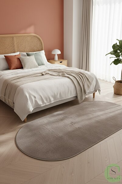 SERENİTA KAYMAZ TABAN VİZON POST/PELUŞ OVAL SAÇAKSIZ MODERN OTURMA ODASI SALO...