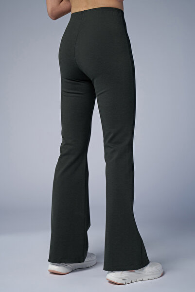 bilcee Women's Khaki High Waist Flare Pants 4555