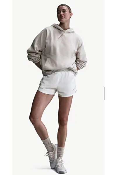 Nike One Therma Fit Pullover Kadın bej polar Günlük Sweatshirt fv8076