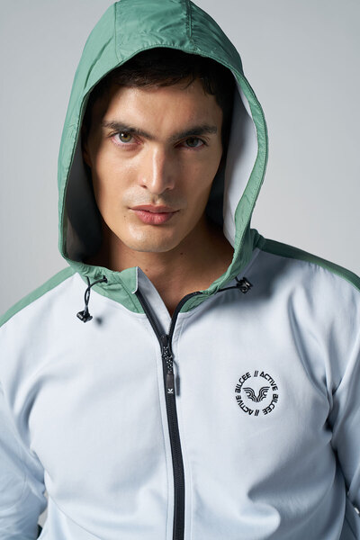 bilcee Ανδρικό Σετ Φόρμας Πράσινη Κουκούλα Lycra Cotton 1525