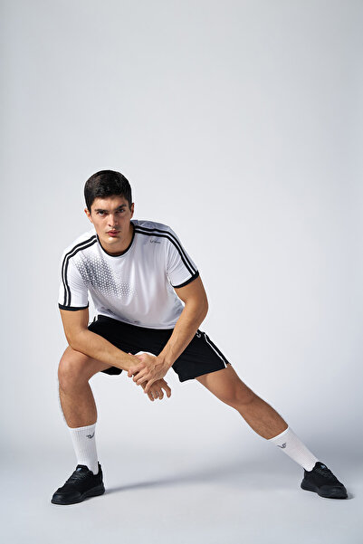 bilcee Ανδρικό λευκό μπλουζάκι Active Sport 4162