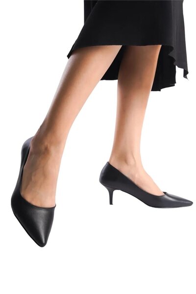 Liger Women's Black Heeled Shoes - 6 Cm