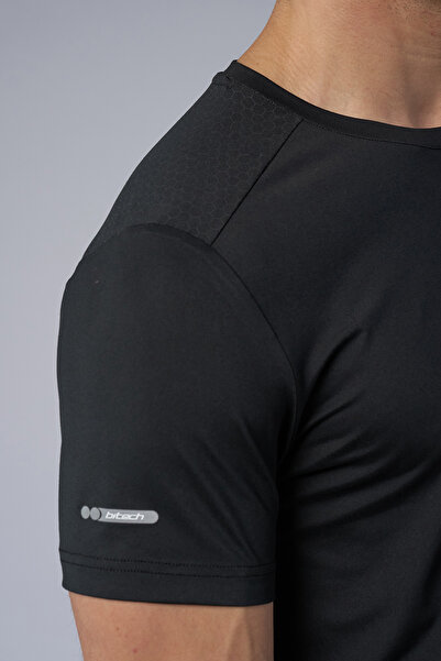 bilcee Ανδρικό μαύρο αθλητικό μπλουζάκι Active 4185