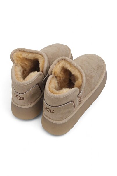 Raneel Kazançlı Alışveriş Kadın Kalın Taban Süet İçi Kürklü Siyah Bot