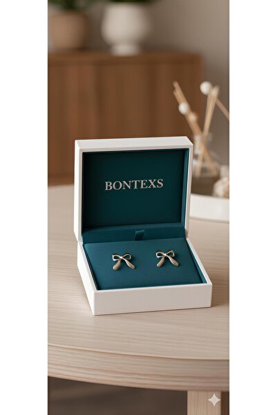 Bontexs Kurdele  Küpe Fiyonk Küçük Boy Gümüş Renk