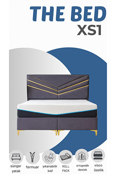 MEG'A Bedding Meg'a The Bed XS1 Yaysız Sünger Yatak Fermuarlı Yıkanabilir Kıl...