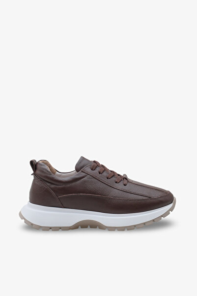 İNNABUTİKK Galce Women's Wedge Sneaker Sports Shoes Brown