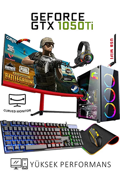 Dmc N42x (PUBG,GTA 5) I5 3470,16gb,500gb Hdd,256gb Ssd.gtx1050ti,23'8 Curved Oyuncu Masaüstü Bilgisayar