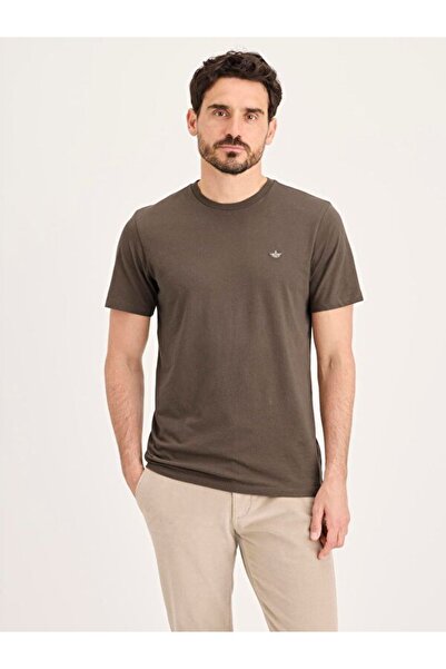 Dockers Yuvarlak Yaka Kahverengi Tişört