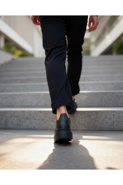 Knack Knack High Sole Casual Shoe 144 Μαύρο (Μαύρη σόλα)