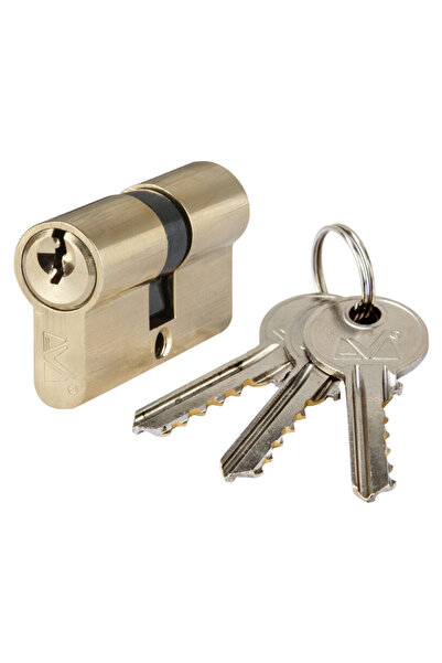 Evotools ETS Brass Cylinder - Brass Color Type Centered 50+50 mm 100 mm 3