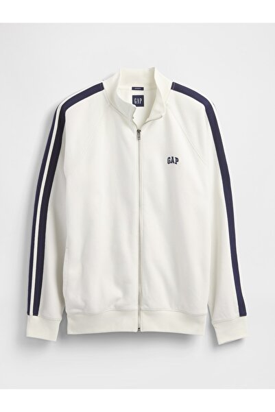 GAP Erkek Açık Gri VintageSoft Tam Fermuarlı Track Ceket