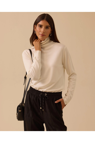 SEÇİL Bluză tricotată cu gât complet înalt