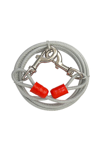 Eastland Köpek Çelik Bahçe Bağlama Halatı TR-Gri-7 Mm 3 Mt