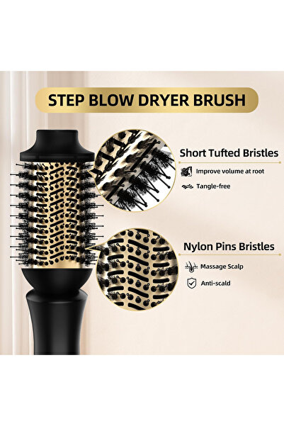 Generic Arabest Professional One Step Blow Hair Dryer with Straightener and Curling Comb Black/Brown 38cm