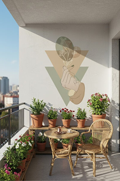 Kt Grup Boho Soyut Sanat Duvar Sticker