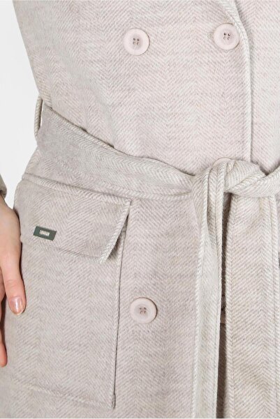 Alvina FUR DETAIL BIRDED COAT 90463-1