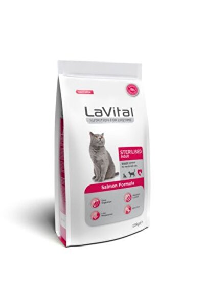 LaVital Somonlu Premium Kısır Kedi Maması 1.5 Kg 2'li Paket