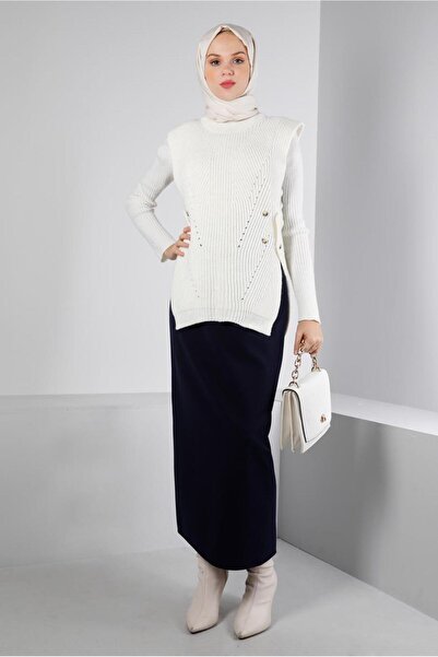 Alvina SIDE BUTTONED KNITWEAR SUEVETER 43245