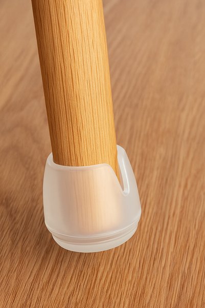 senal ticaret 16 Adet Şeffaf 25 Mm Pvc Sandalye Profil Ayak Pabucu Sessiz Yumuşak Sandalye Zemin Koruyucu