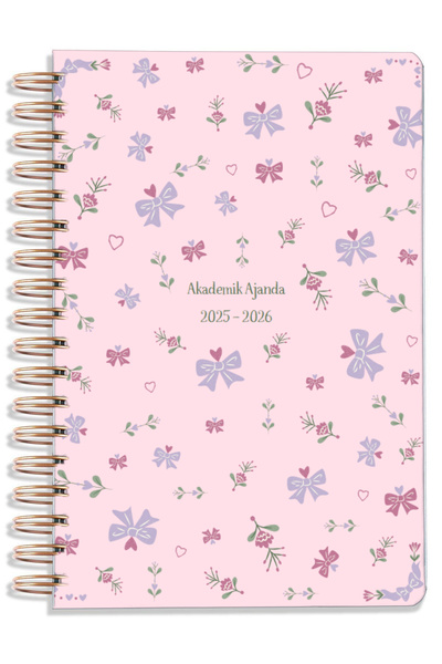 teknotrust 2025-2026 A5 Академичен дневник с ластик, спирална подвързия, 15x21 cm - 105 рекламни стикера в подарък - Lastikli