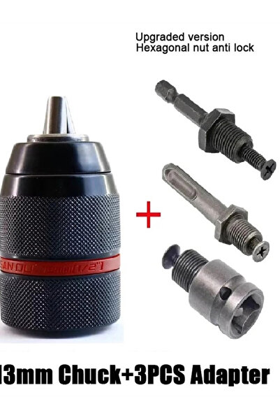 GhPcd طقم ظرف وساق 1/2-20UNF ظرف مثقاب بدون مفتاح 13 مم ساق سداسية/SDS/مقبس مربع محول أنثى Ha