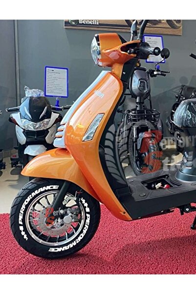 Performance Stickers Performance + Bayrak Scooter Lastik Yazısı Lastik Stiker...