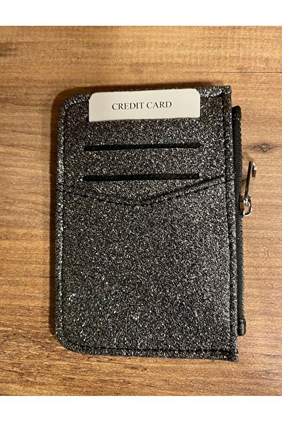 SHIKIRTI Shiny Glittery Zipper Closure Wallet Section Stylish Women's Card Holder