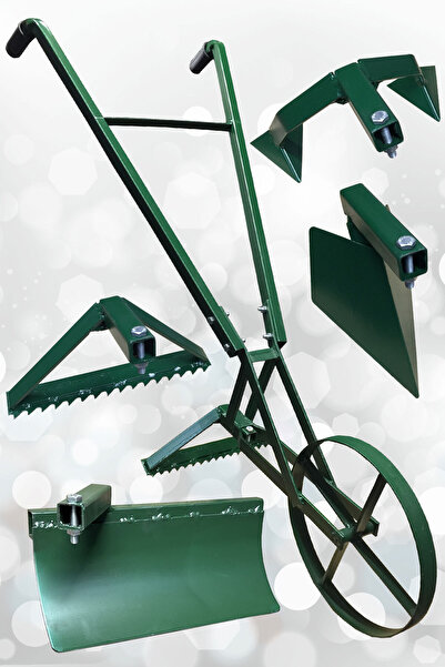 AKTEPE Group 4 Aparatlı Çapalama Fide Kenar Çevreleme Ot Sürme Arabası Karık ...