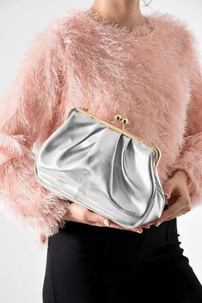 bahwar Women's Bag with Gold Snap Buckle Shoulder Strap