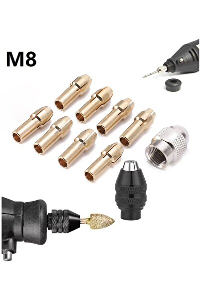 Depolife Gravür makinesi için Madren keyless M8 Anahtarsız başlık ve chuck se...