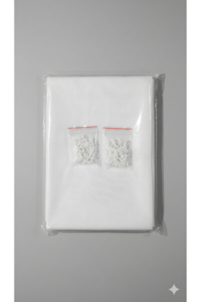 Miabella Home Λευκή κουρτίνα από τούλι |   Κομψό υφαντό, με κορνίζα – Μονό φτερό |   Μοντέρνο και κομψό σχέδιο»