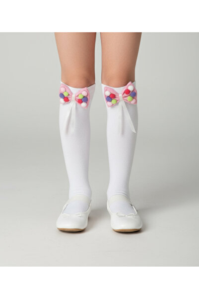 By Piera 3-10 годишни детски микро чорапи с помпони 0777