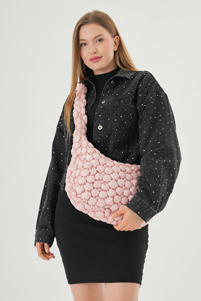 MUTE BAG Τσάντα Cluody Ροζ Καπιτονέ / Ροζ Κουβλέτα Σχολική τσάντα χιαστί χιαστί (ΜΕΓΕΘΟΣ:27 ΜΕΓΕΘΟΣ:41 ΛΑΒΗ:90)